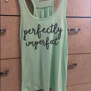 Moxie fitness apparel mint green racer back tank top size small EUC!